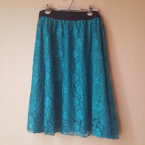 Lularoe Green Lace Lola
